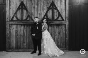 The Edison Barn Harry Potter wedding and ceremony photos.