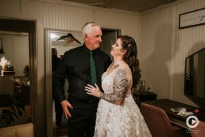 Father of the bride first look at The Edison Barn in Dade City, FL.