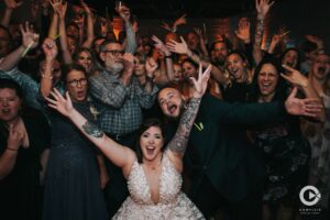 The Barn at the Edison wedding reception group photos by Complete Tampa Bay. 