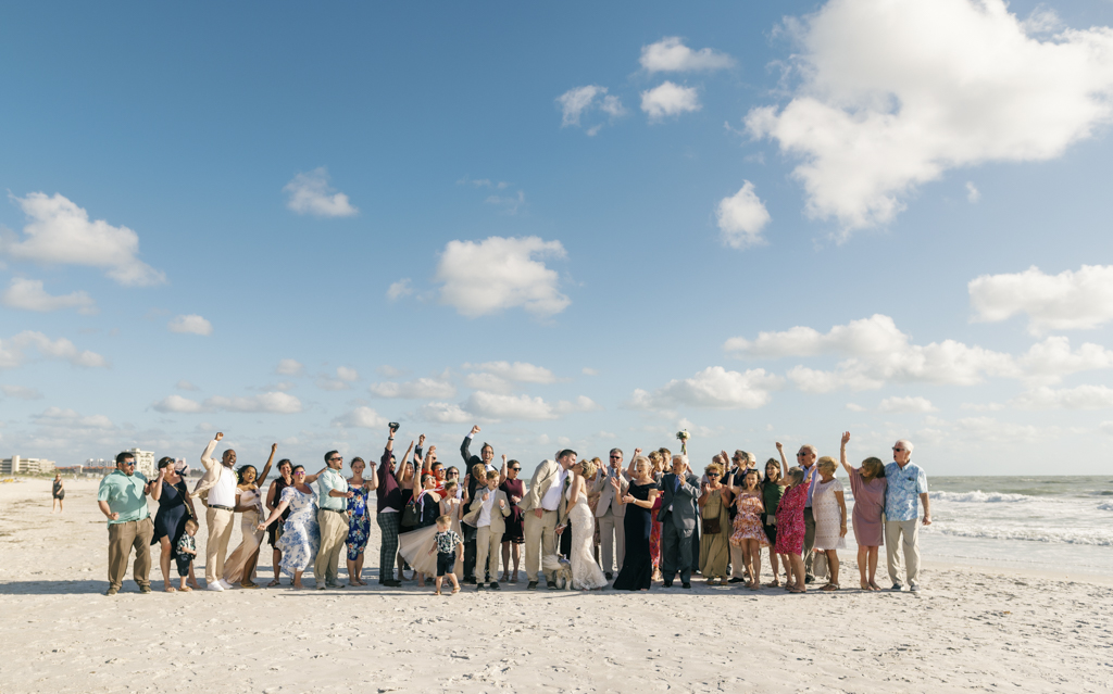 Sirata Beach Resort Wedding Bride, Groom, Family, & Friends